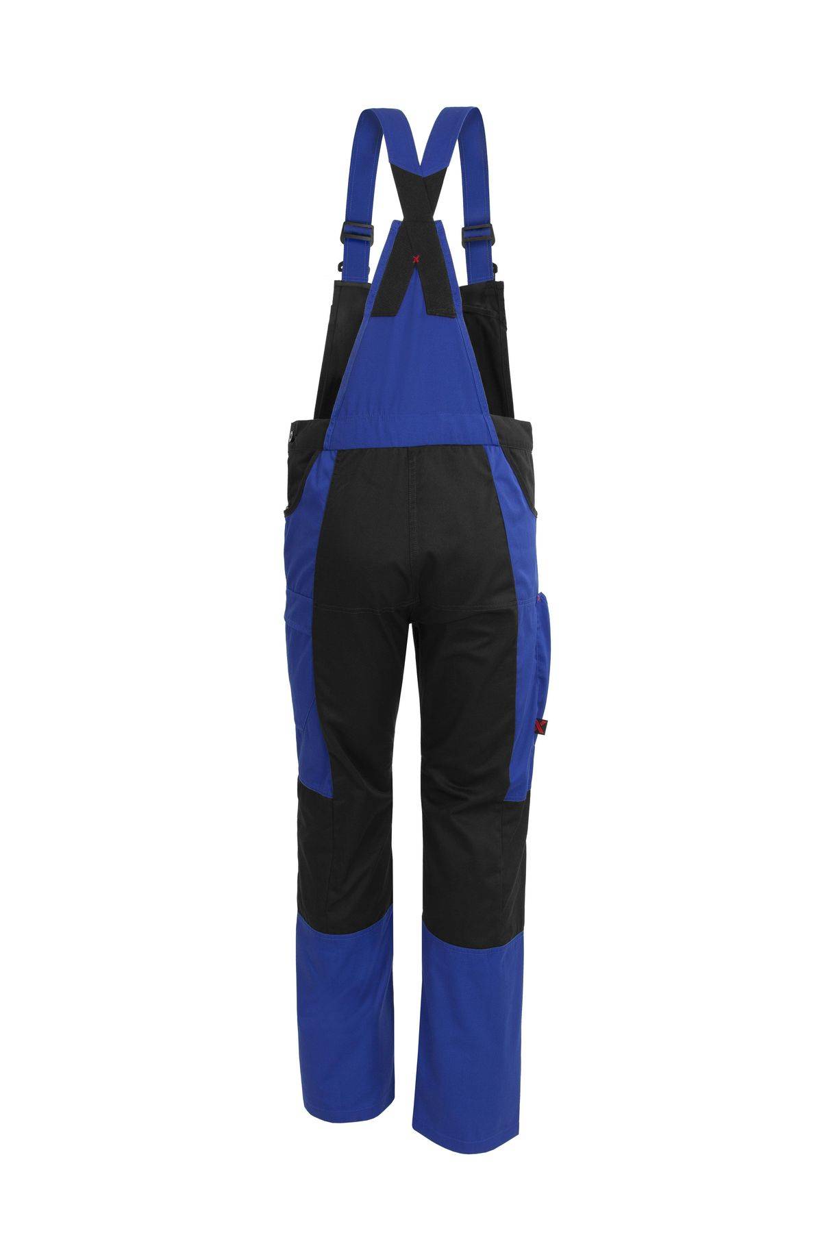 Qualitex Arbeitshose 'X-Serie' in kornblau/schwarz, Größe: 66 - X-trem strapazierfähige Latzhose - Blaumann