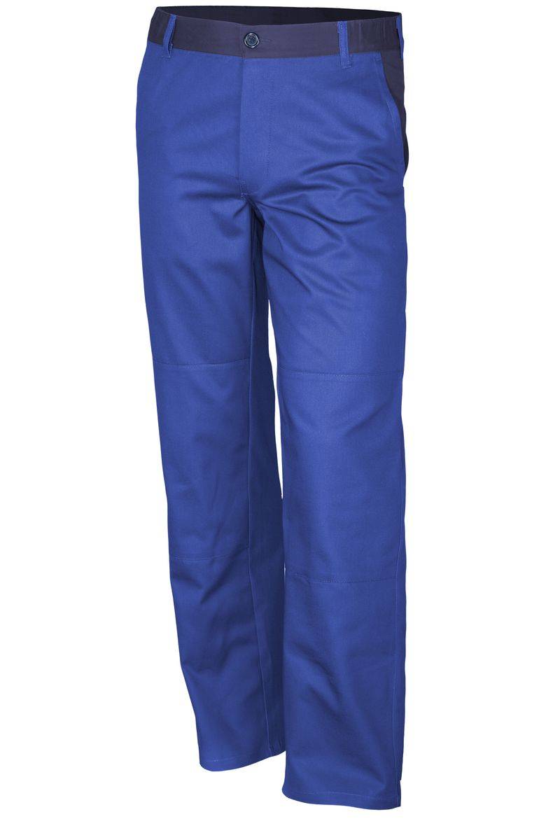 Qualitex Arbeitshose 'basic 2-farbig' in kornblau/marine, Größe: 66 - Bundhose BW 240 g - standard Werkstatthose