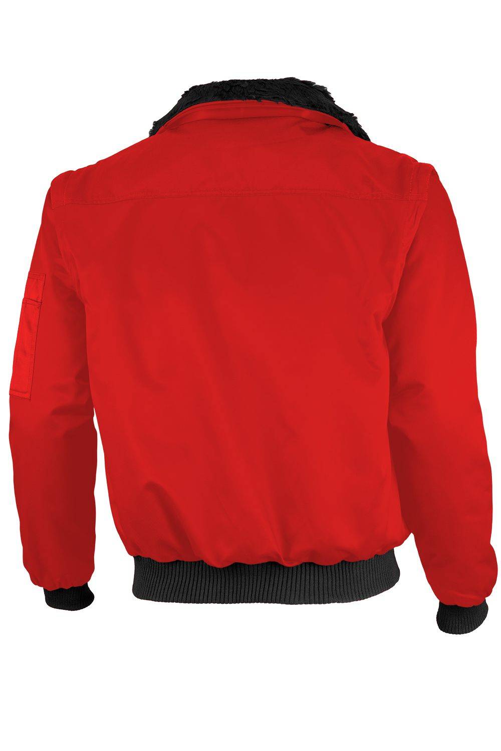Qualitex Arbeitsjacke 'einfarbig' in rot, Größe: S - klassische Pilotenjacke - ideale Übergangsjacke