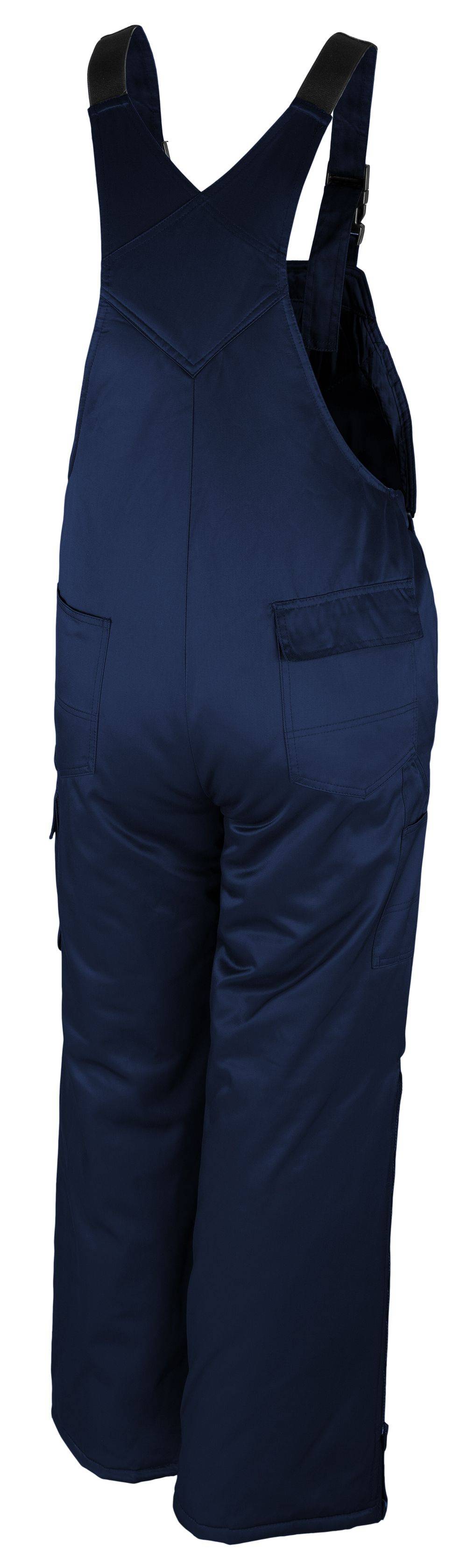 Qualitex Arbeitshose 'Winterlatzhose' in marine, Größe: M - gefütterte Latzhose - winterfester Blaumann