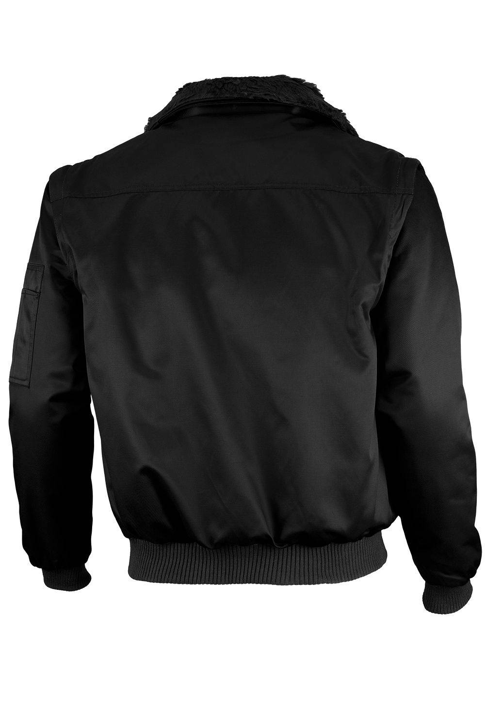 Qualitex Arbeitsjacke 'einfarbig' in schwarz, Größe: M - klassische Pilotenjacke - ideale Übergangsjacke