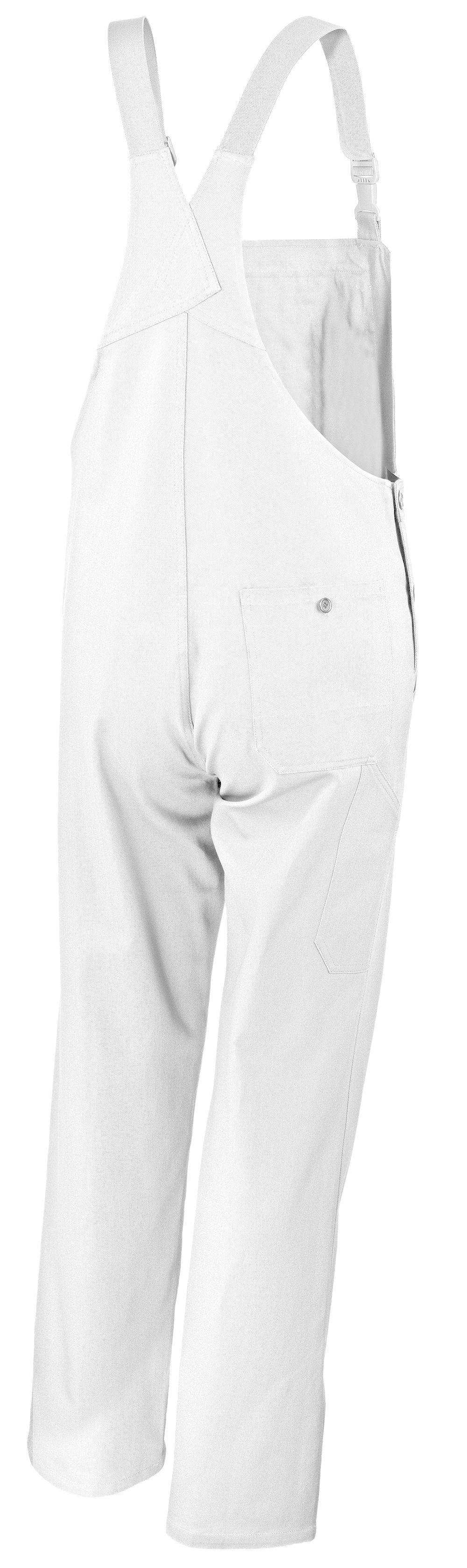 Qualitex Arbeitshose 'classic' in weiß, Größe: 50 - Latzhose BW 270 g - klassischer Blaumann