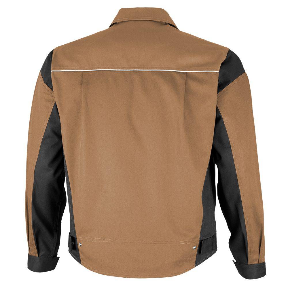 Qualitex Arbeitsjacke 'PRO' in khaki/schwarz, Größe: 44 - Bundjacke MG 245 g - PROfessionals-Werkstattjacke