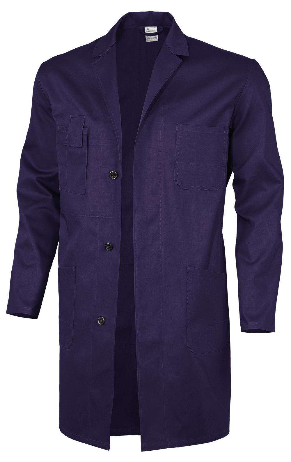 Qualitex Arbeitsjacke 'basic' in hydronblau, Größe: 66 - Berufsmantel BW 240 g - standard Laborkittel