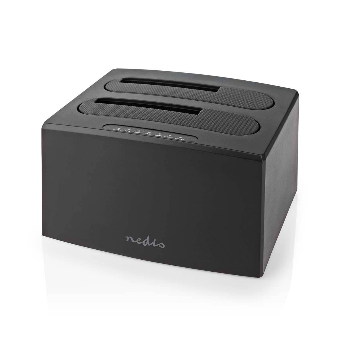 Nedis HDDUDB3210BK, HDD, SSD, SATA, Serial ATA II, Serial ATA III, 2.5,3.5", 8 TB, USB 3.2 Gen 1