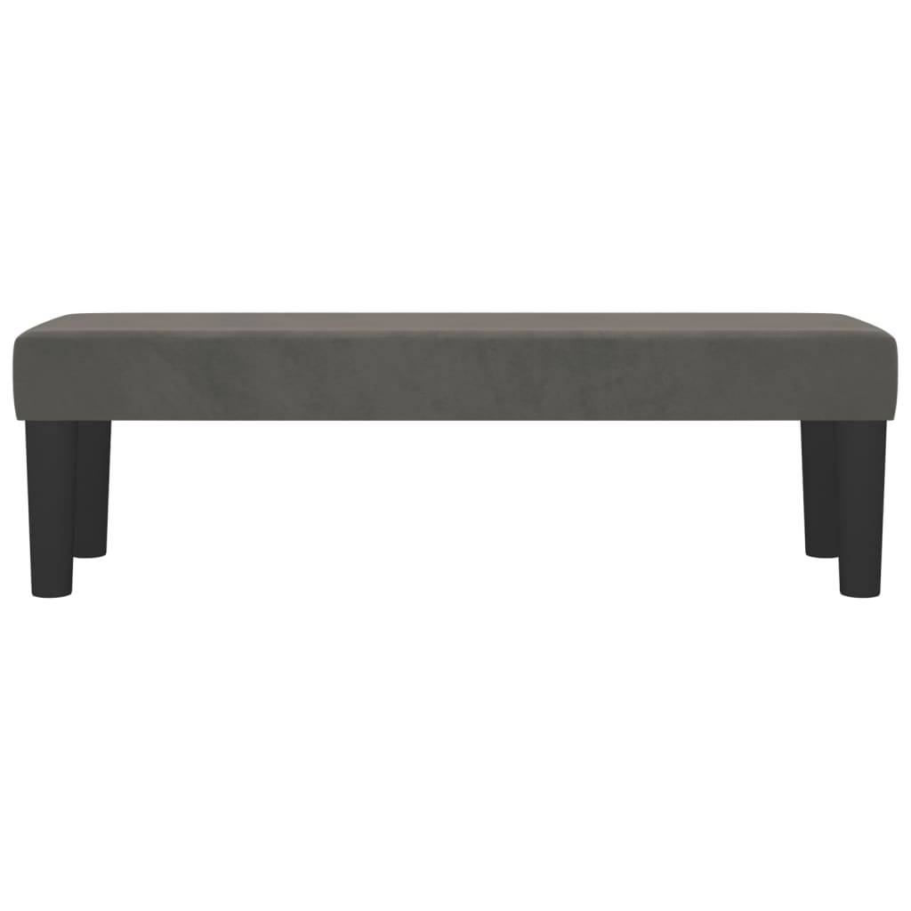 vidaXL Sitzbank Dunkelgrau 100x30x30 cm Samt