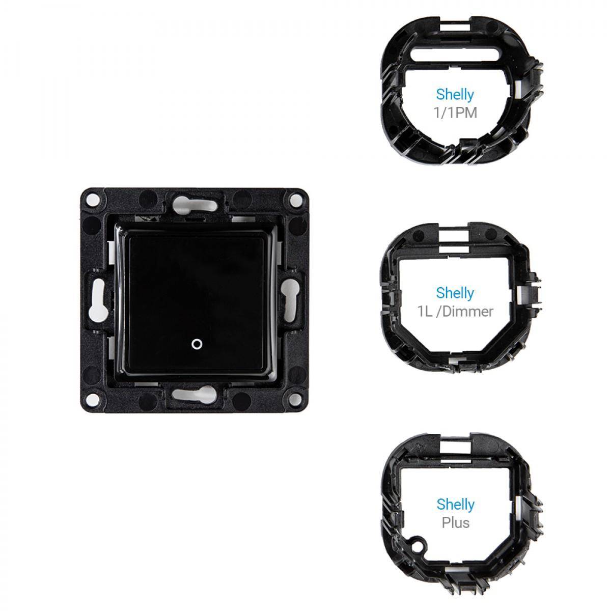 Shelly Wall Switch 1, Tasten, Schwarz, 70 mm, 12 mm, 80 mm, -20 - 70 °C