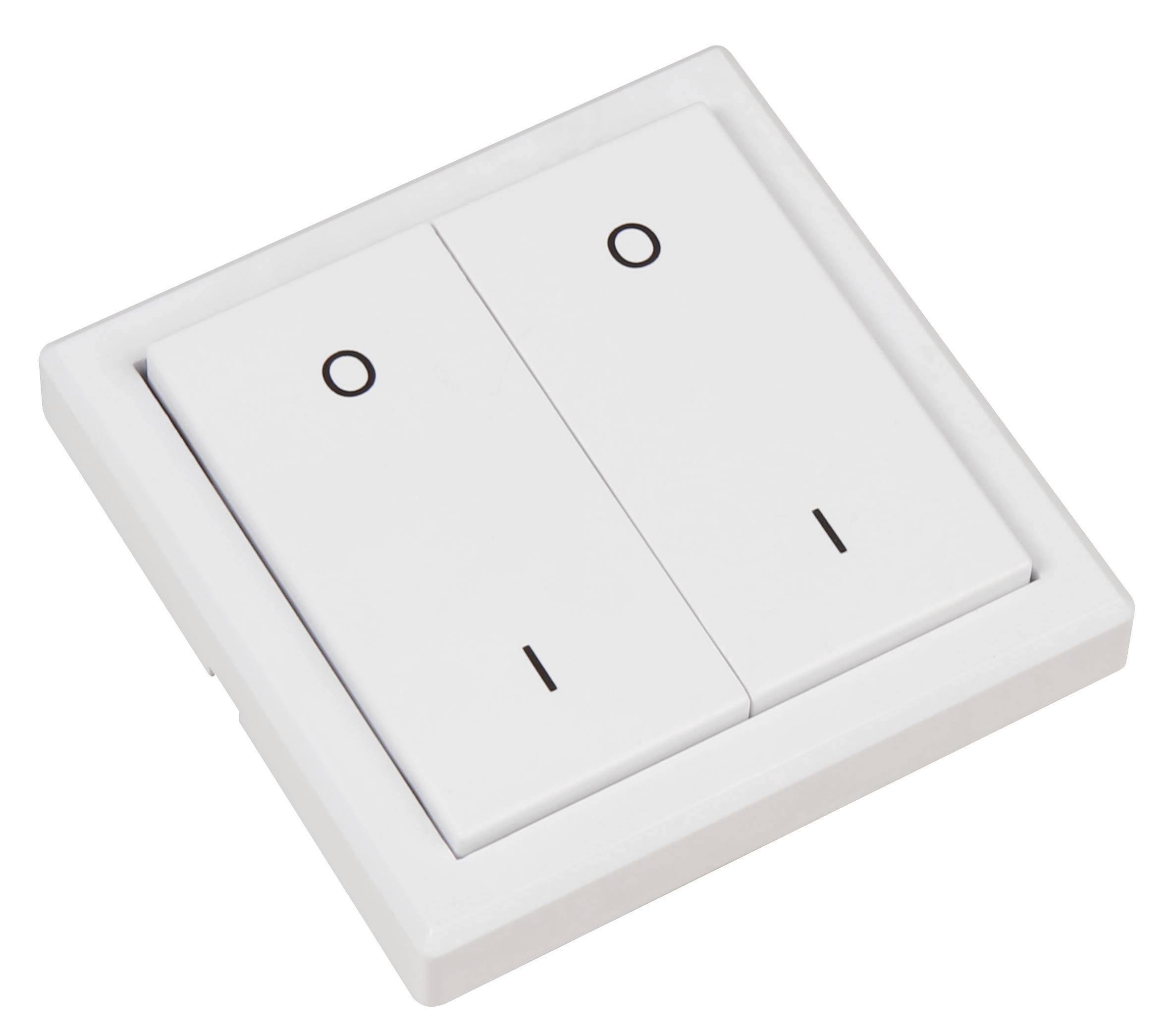 Funk-Wandtaster McPower "Comfort" max. 70m, Aufputz, 2-Kanal