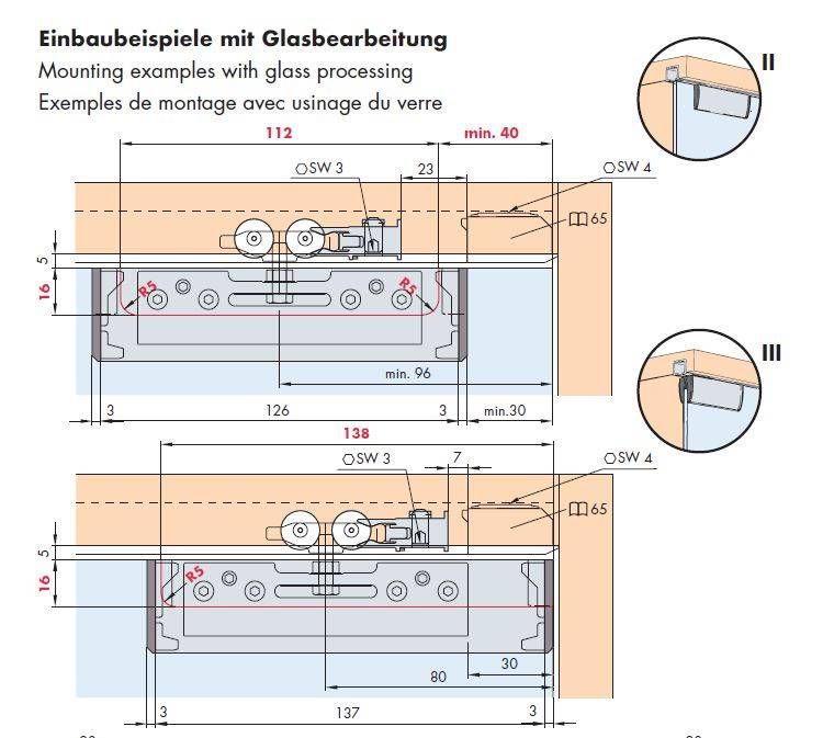 Hawa Clipo 36 G IS, für 1 Türe
