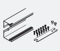 Hawa Connector 55 mm, für eine Dreh-Einschiebetüre, Aluminium, eloxiert, 2 Stück