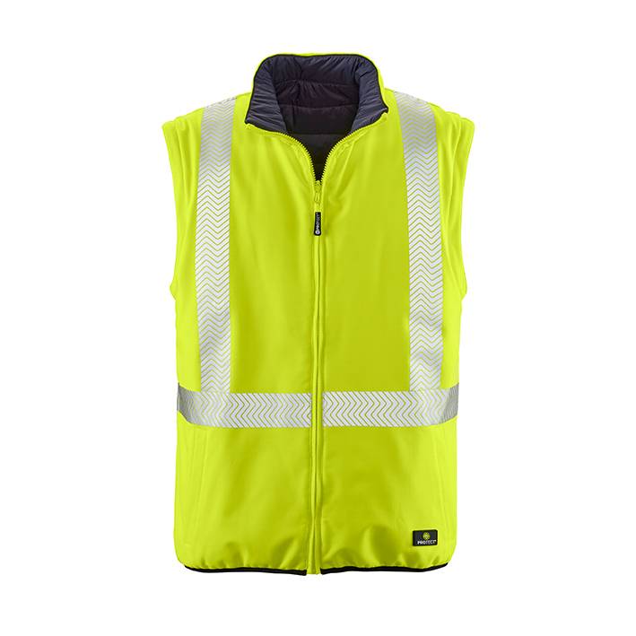 BIG-4-Protect-Workwear, Arbeits-Warnschutz-Jacke, Warn-Wetterschutz-Jacke, Reno, leuchtgelb