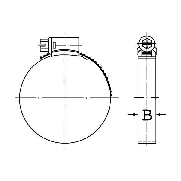 Schlauchschelle DIN3017 W4, 12mm, 80-100mm IDEAL-Schlemper
