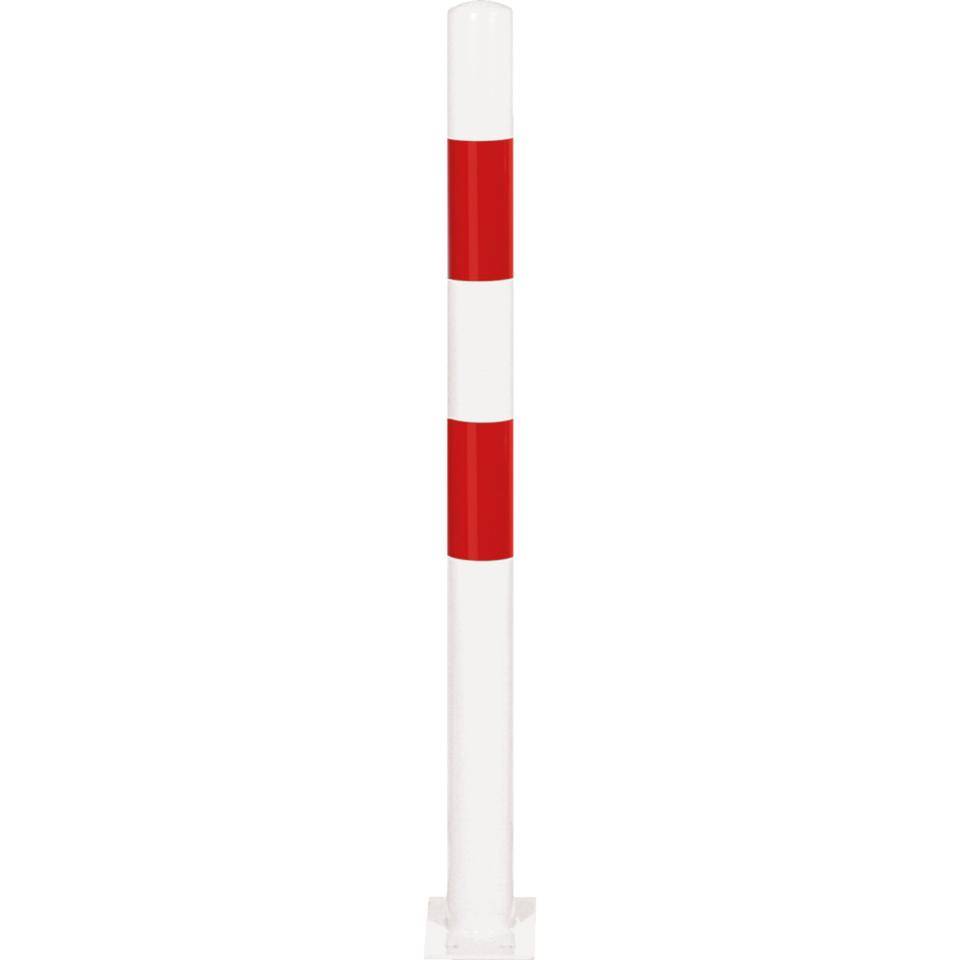 K.57 Schutzpfosten XL,z.dübeln,rot/weiß,Stahl,verzinkt,pulverbe.,Ø76mm,1000mm