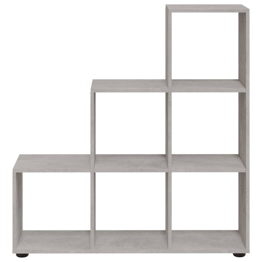vidaXL Treppenregal Betongrau 107 cm Holzwerkstoff