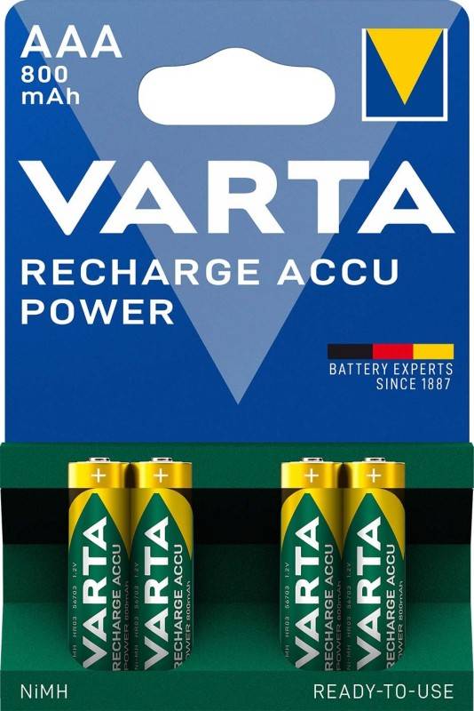 Varta Akku RECHARGE Power AAA HR03 800mAh 4St.