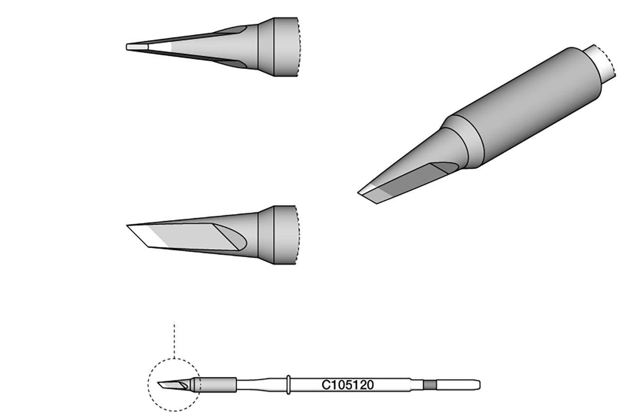Lötspitze messerförmig, 1 x 0,2 mm, C105120