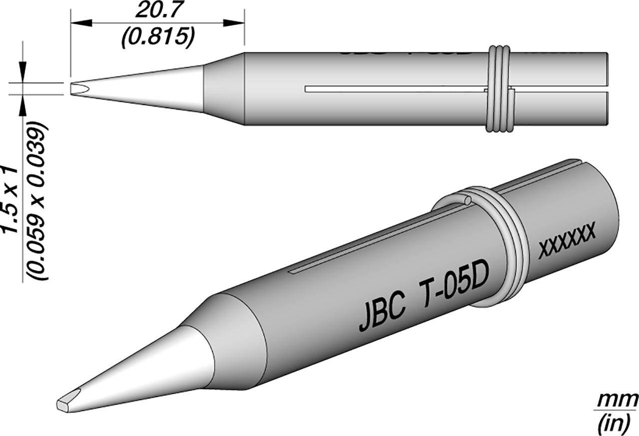 Lötspitze für 30ST/40ST/SL2020 und IN2100, CLASSIC-Serie, T05D