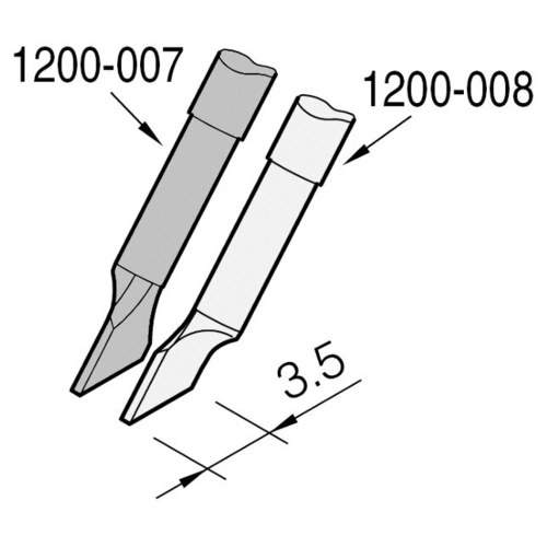 JBC Entlötspitze Serie C120 für Dual-In-Line, C120007/3,5 mm, schräg, rechts JBC Entlötspitze Serie C120 für Dual-In-Line, C120007/3,5 mm, schräg, rechts