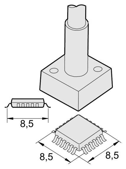 Entlötspitze QFP 8,5 x 8,5 mm, C245223
