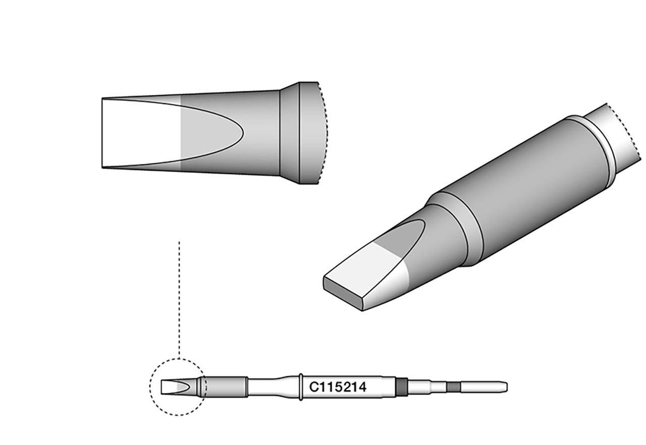 Lötspitze meißelförmig, 1,8 x 0,5 mm, C115214