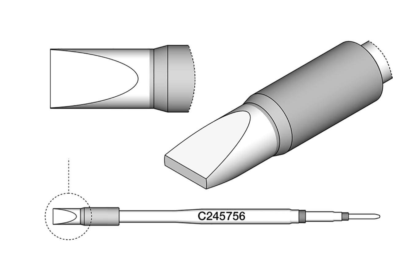Lötspitze meißelförmig, 4,8 x 1 mm HT, C245756