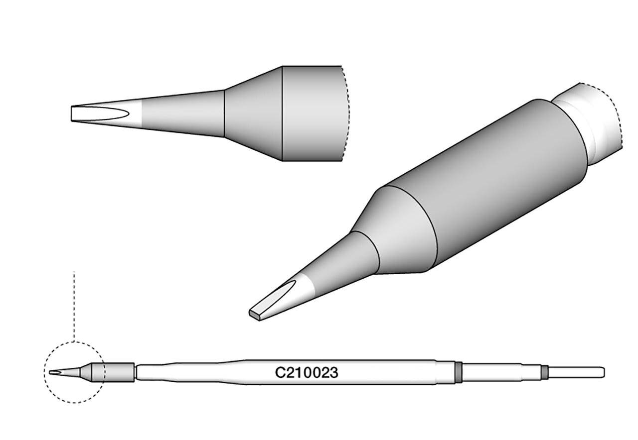 Lötspitze für T210-A / T210-NA, meißelförmig, C210023