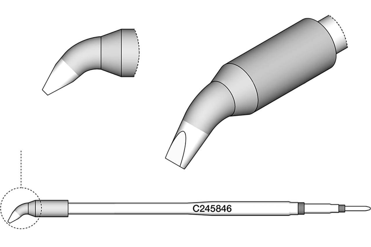 Lötspitze gewinkelt, 2,2 x 1 mm, C245846