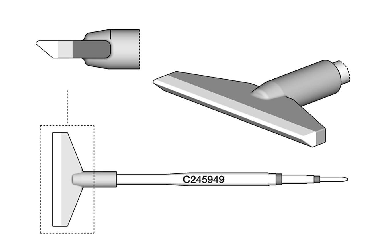 Lötspitze klingenförmig, B: 32 mm, C245949