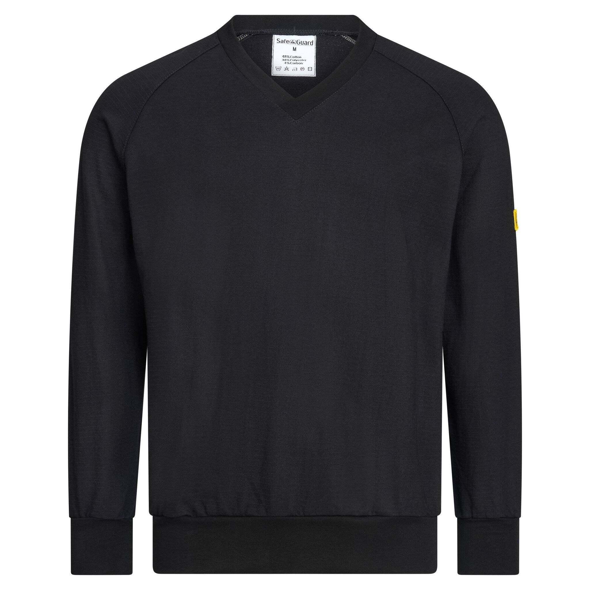 ESD-Sweatshirt, V-Ausschnitt, 280g/m², schwarz, XL