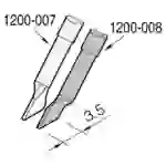 Entlötspitze klingenförmig links, 3,5 x 0,7 mm, C120008 Entlötspitze klingenförmig links, 3,5 x 0,7 mm, C120008