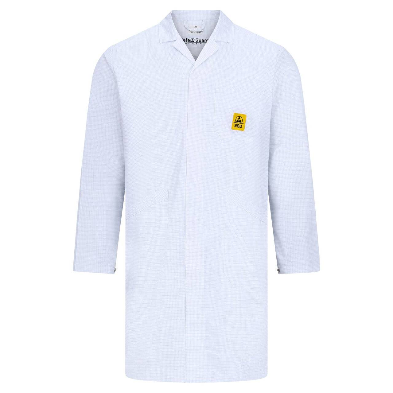 SafeGuard by Weidinger ESD-Arbeitsmantel Pro Line PLUS, langarm, unisex, 185 g/m², weiß, XS