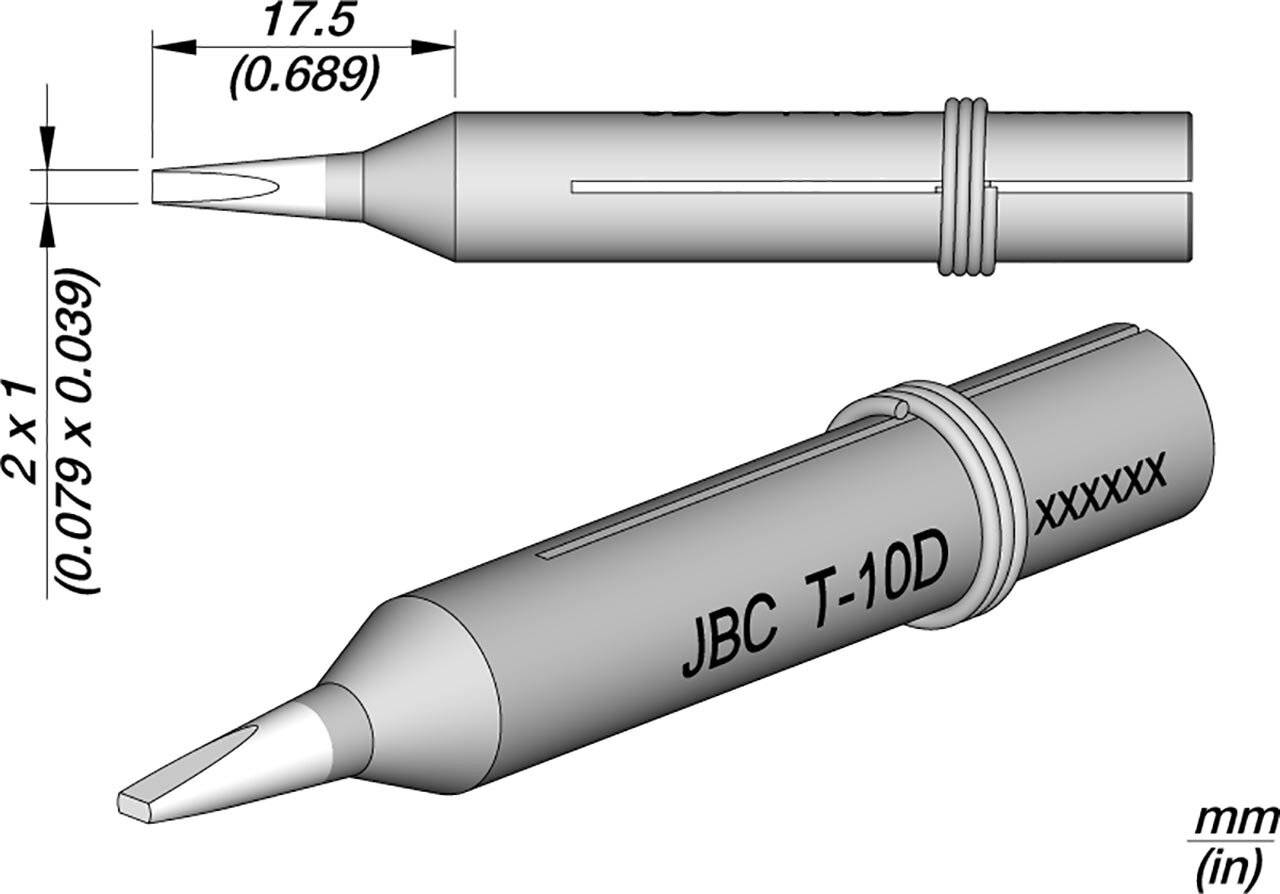 Lötspitze für 30ST/40ST/SL2020 und IN2100, T10D