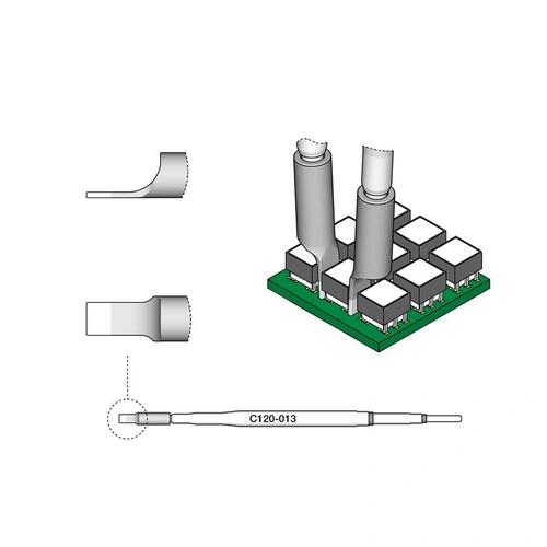 JBC Entlötspitze Serie C120 für Dual-In-Line, C120013/2.0 mm, Dual in Line JBC Entlötspitze Serie C120 für Dual-In-Line, C120013/2.0 mm, Dual in Line