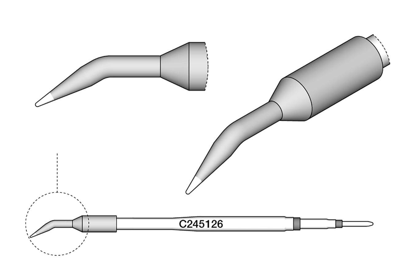 Lötspitze gewinkelt, D: 0,4 mm, C245126