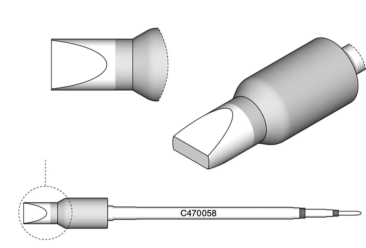 Lötspitze meißelförmig, 8 x 2,5 mm, C470058