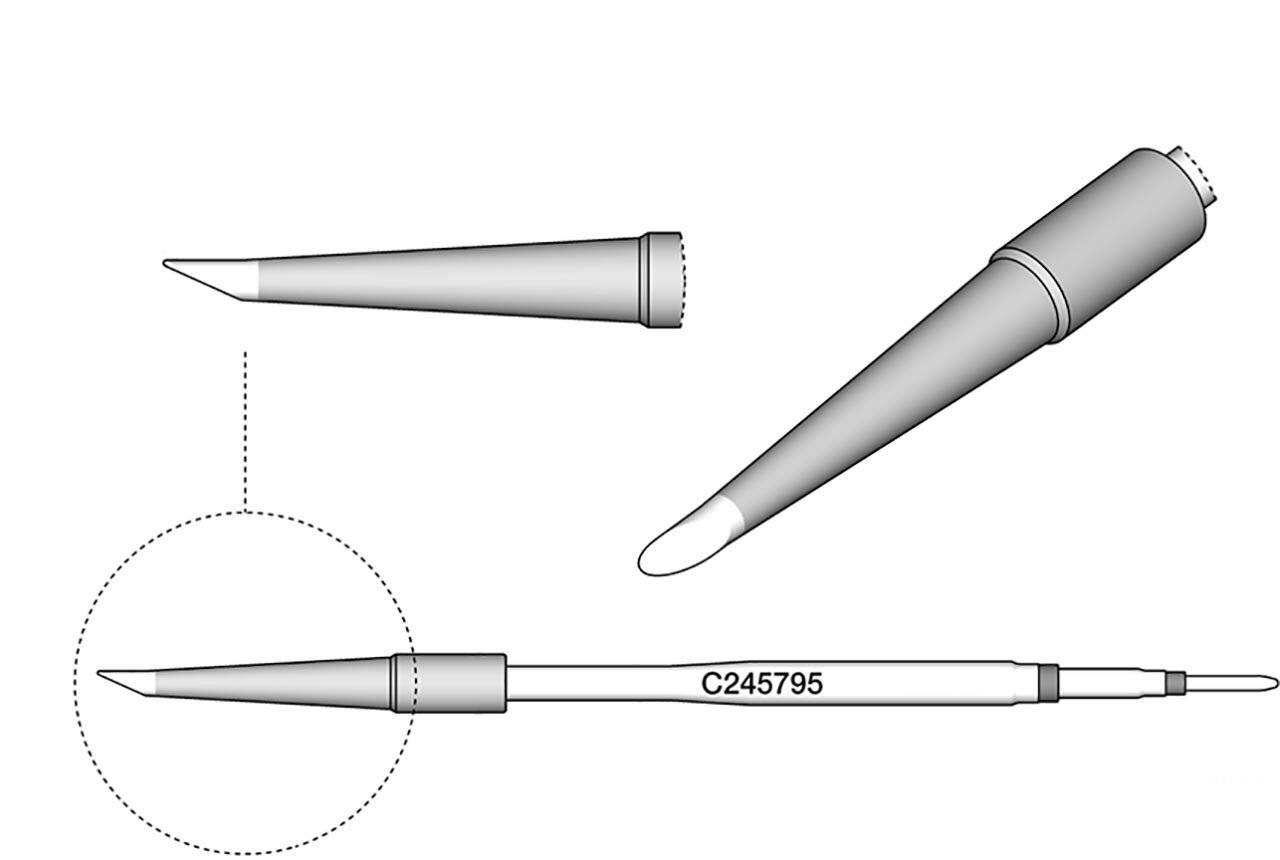 Lötspitze abgeschrägt, D 2,5 mm, C245795