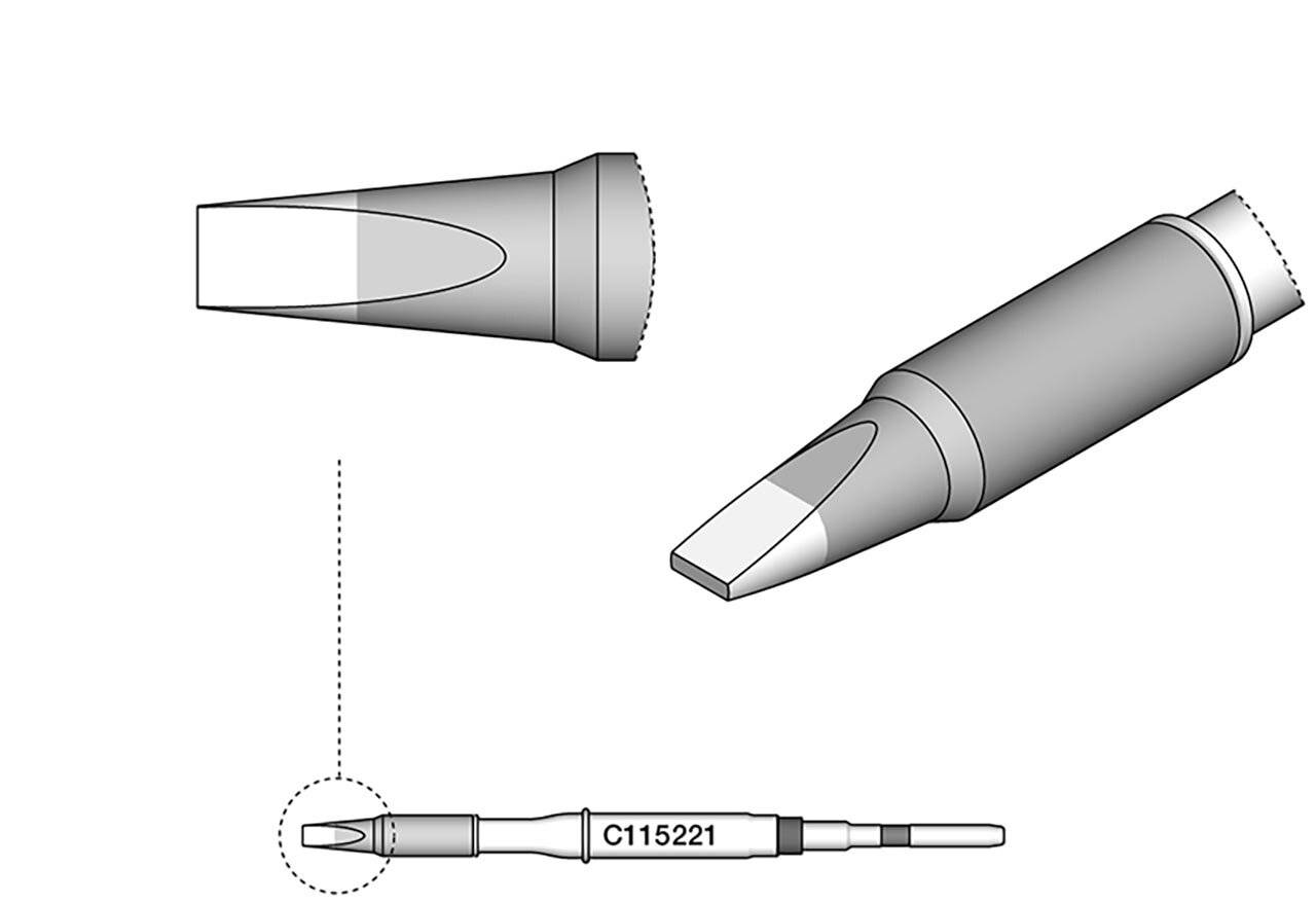 Lötspitze meißelförmig, 1,3 x 0,3 mm, C115221