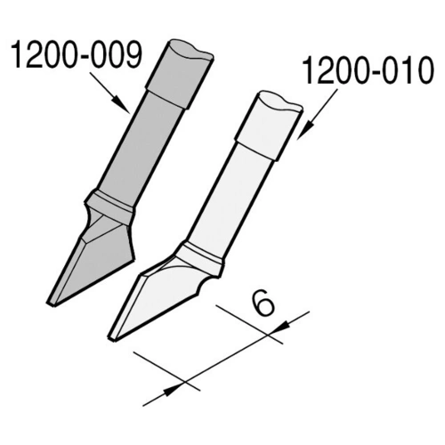 JBC Entlötspitze Serie C120 für Dual-In-Line, C120009/6,0 mm, schräg, rechts JBC Entlötspitze Serie C120 für Dual-In-Line, C120009/6,0 mm, schräg, rechts