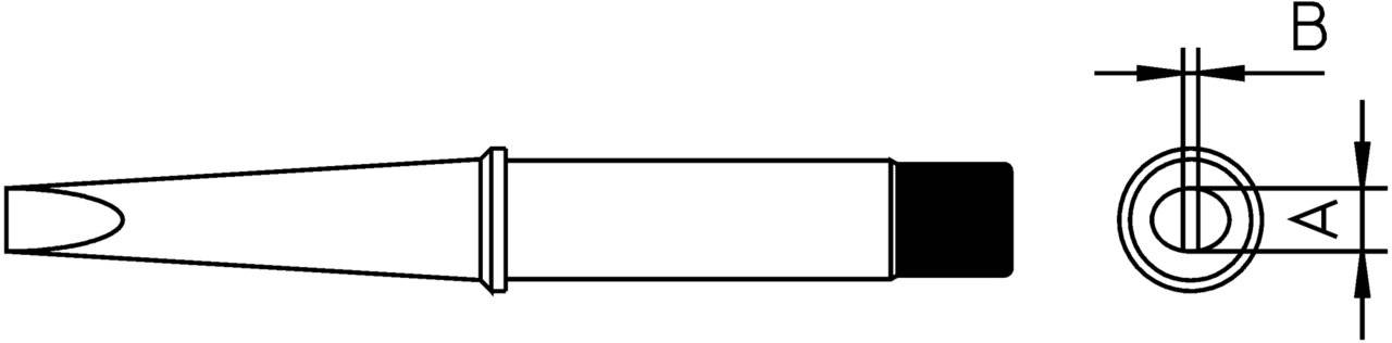 CT6 D7 Lötspitze Meißelform 370°C, 5 mm