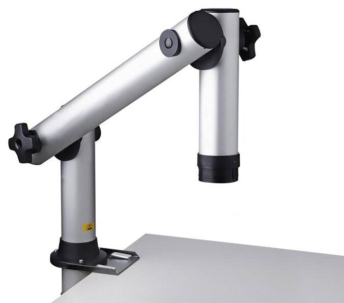 ESD Absaugarm Easy-Click 60, 2 Gelenke, inkl. Drosselklappe und Tischklemme