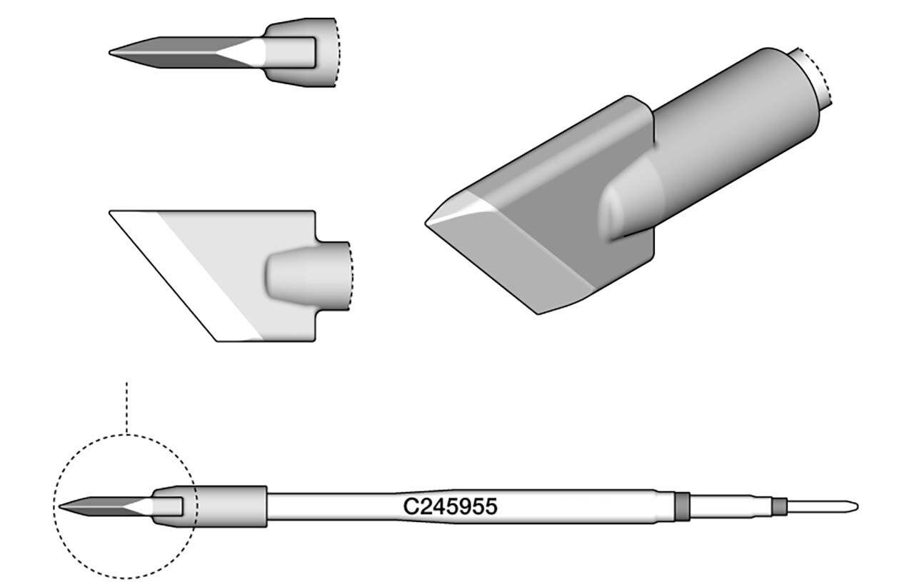 Lötspitze messerförmig, 13 x 0,5 mm, C245955