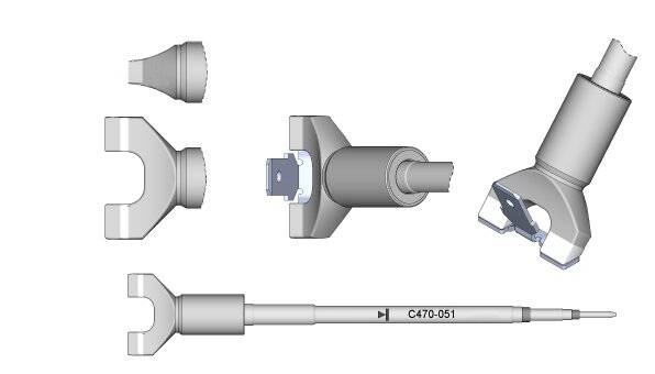 Lötspitze mit Brücke für Steckverbinder, B 21 mm, C470051