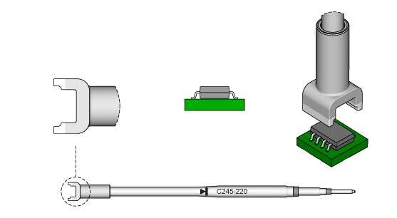 Entlötspitze Tunnel 5,4 x 6 mm, C245220