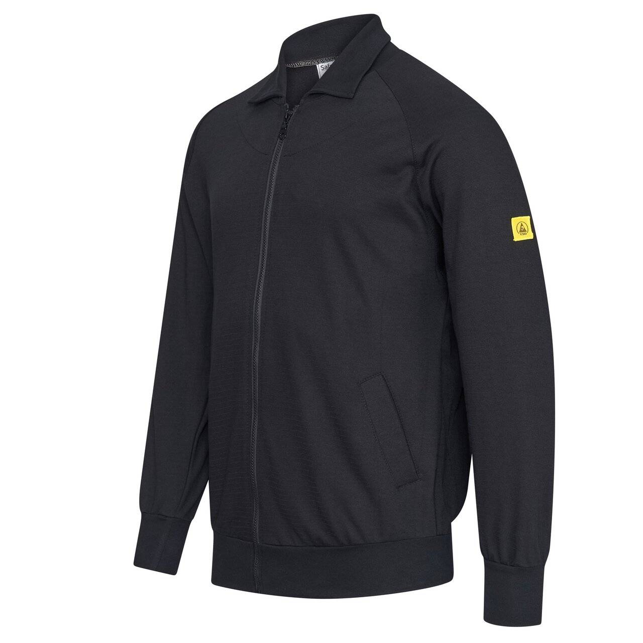 ESD-Sweatjacke mit Zip, 260g/m², schwarz, 3XL