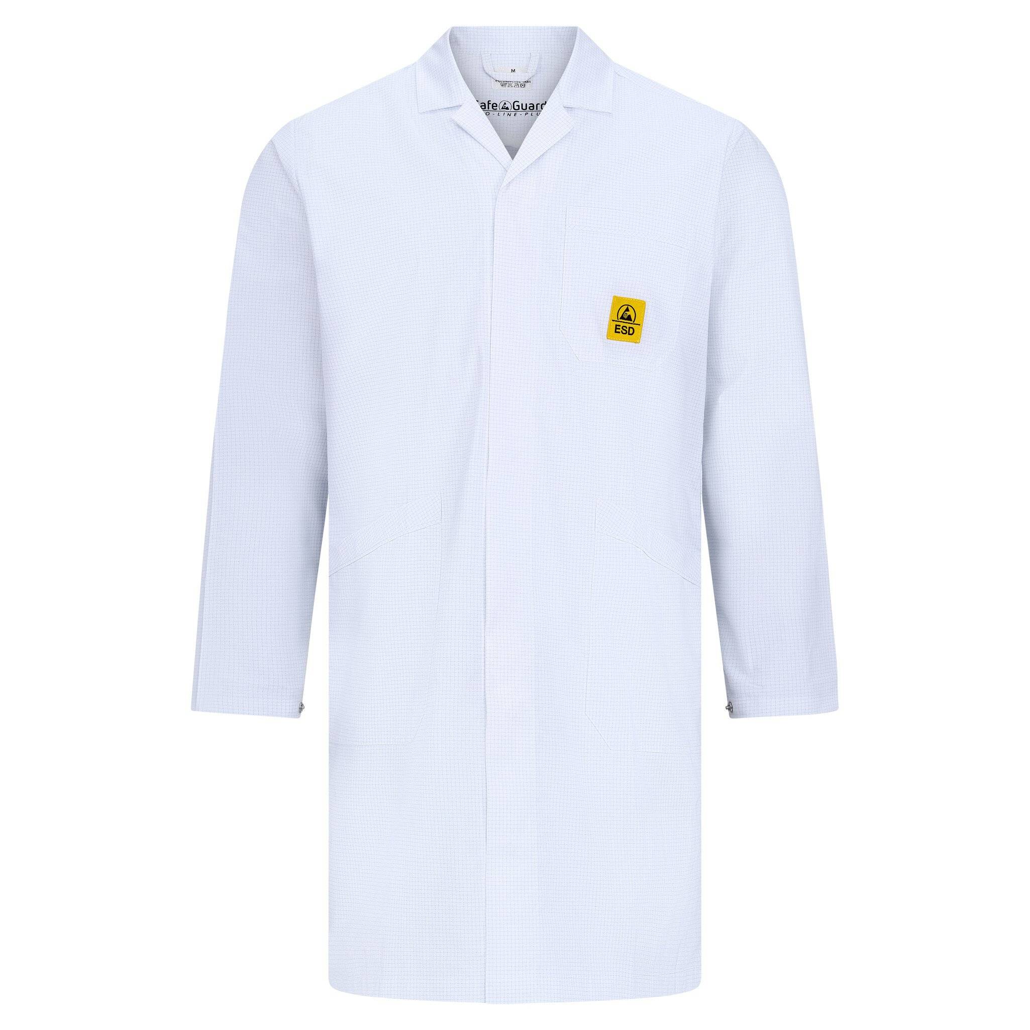 ESD-Arbeitsmantel Pro Line PLUS, langarm, unisex, 185 g/m², weiß, S