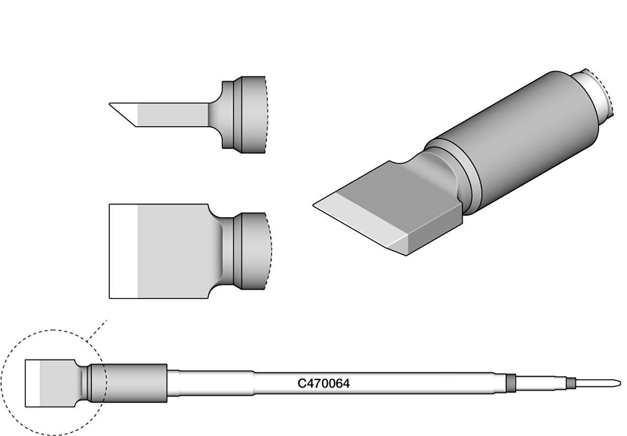 Lötspitze messerförmig, Breite 10 mm, C470064