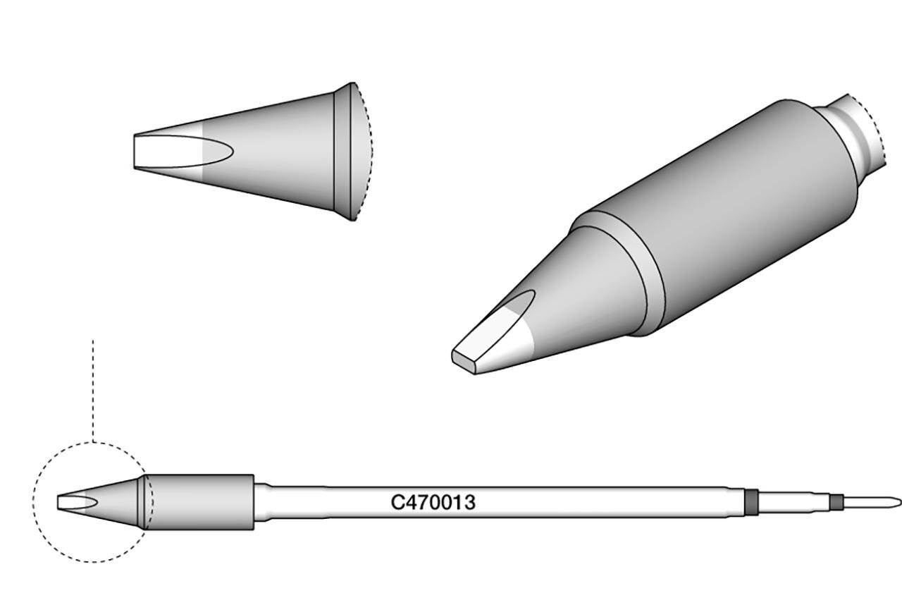 Lötspitze meißelförmig, 2 x 0,9 mm, C470013