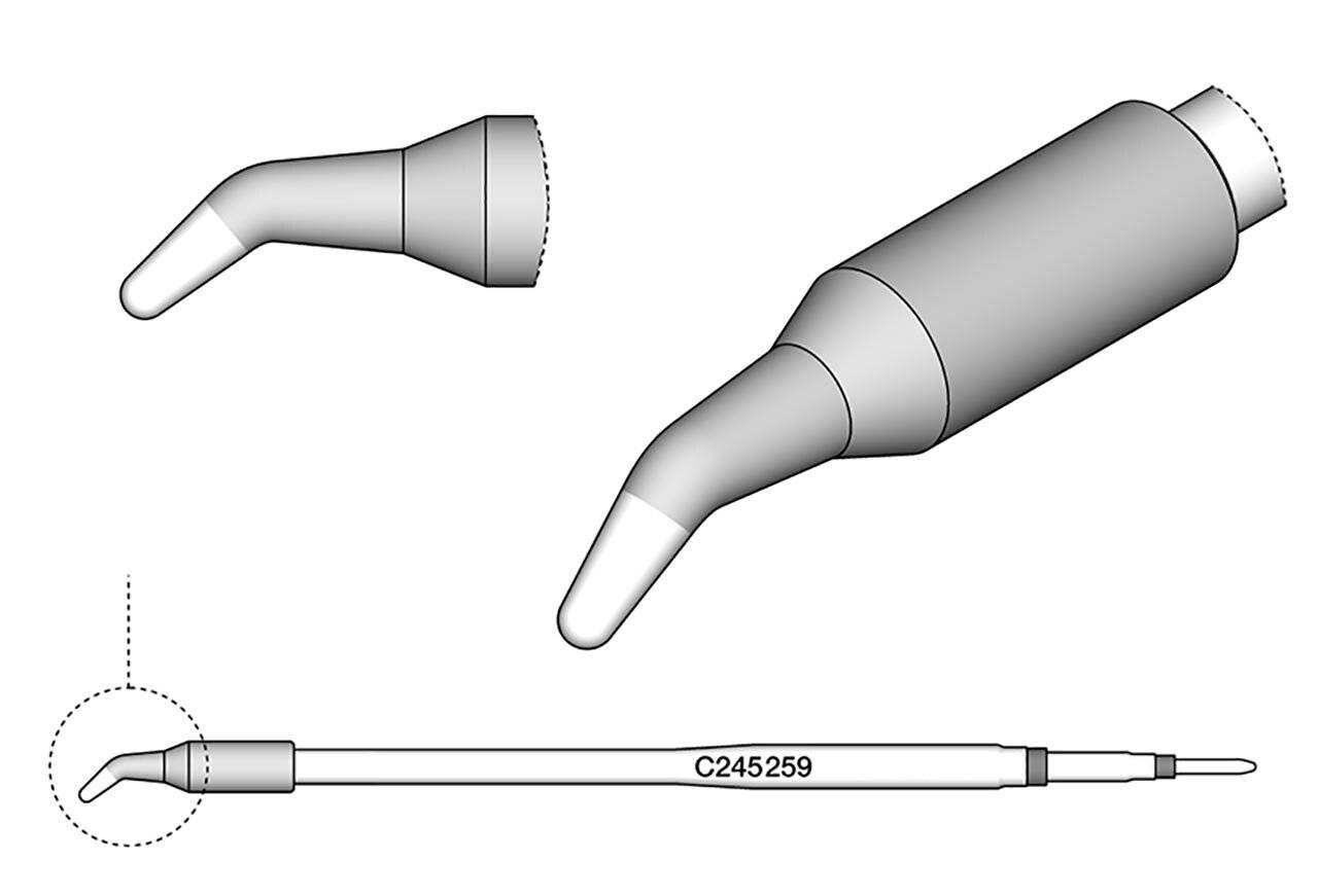 Lötspitze gewinkelt, D: 1,5 mm, C245259