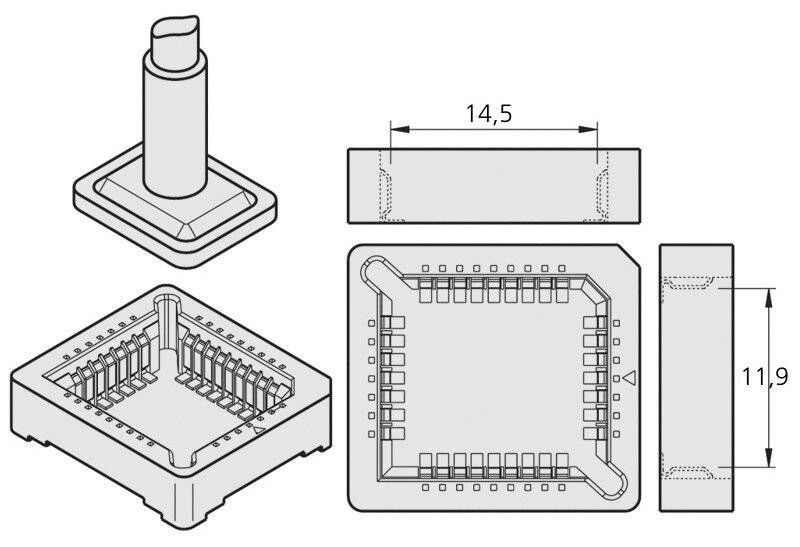 Entlötspitze Sockel 17 x 17 mm, C245247