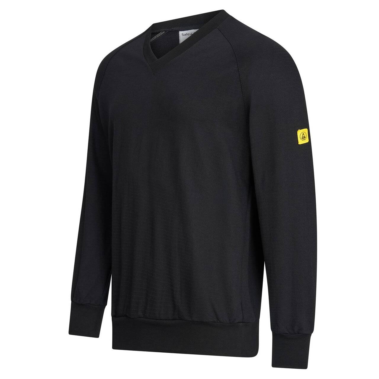 ESD-Sweatshirt, V-Ausschnitt, 280g/m², schwarz, 4XL